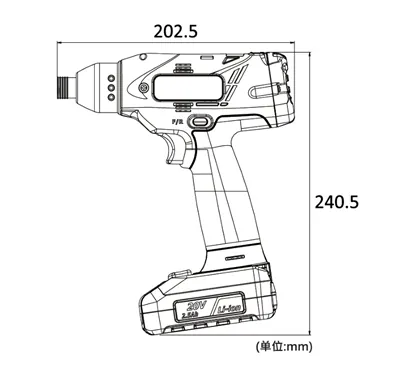 SCW-P008H 3-8 Nm 1/4"Hex, Battery Torque Gun